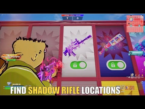 SUPER RED VS BLUE TYPICAL GAMER MAP FORTNITE - FIND SHADOW RIFLE LOCATIONS