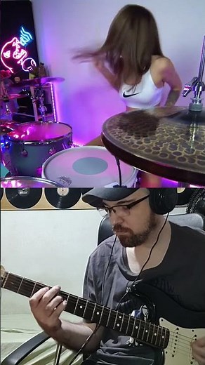 Metal Jam feat. Kristina Rybalchenko ‪@kriss_drummer‬ #shorts
