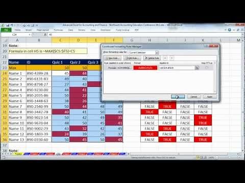 Excel for Accounting and Finance - Northwest Accounting Educators Conference 2012 - NAE 2012