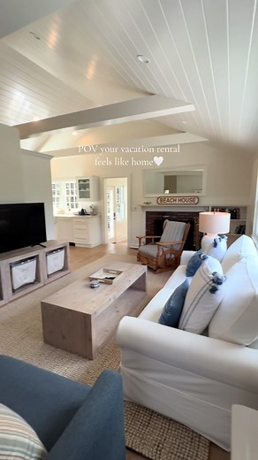 I love how open yet homey this cottage feels🤍😌 This is a perfect vacation rental for a family. This cottage has 3 bedrooms, 1 bath, and can accomodate up to 7 people. #capecodrental #vacationrental #cottage #homesweethome