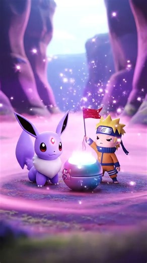 Espeon's Shiny Petal Quest in a glowing canyon filled with mist