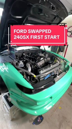 240SX Engine Swap First Start Revving Video