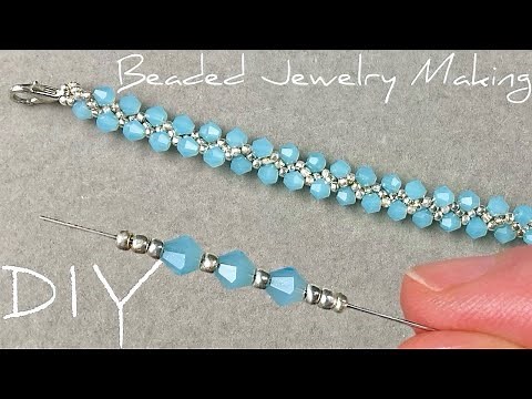Wow, Crazy EASY! Crystal Beads Bracelet Making Tutorial: Easy Beaded Jewelry Tutorials for Beginners