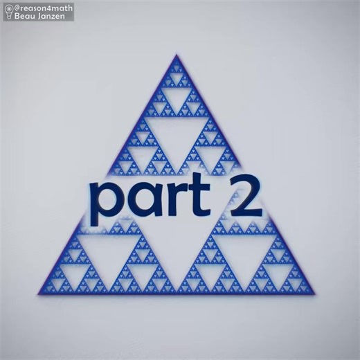 Part 2 on the Sierpinski triangle, showing why the series of random choices called the chaos game will result in this amazing structure. I'm creating all this work on my own, so if you like my content and would like to se~ | Beau Janzen
