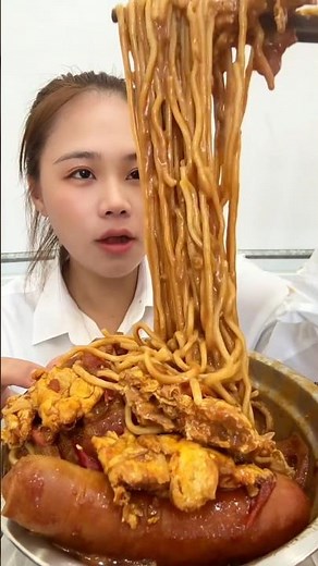 Extreme SPICY NOODLES ASMR #EatingSounds #Mukbang #eatingfood