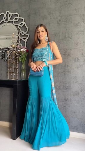 Salwar Suit Bazaar | New Arrival in Indo Western Set 曆 Price :- ₹2299/- (Free Shipping On Online Payments) Fabric :- Top Georgette fabric with Sequins... | Instagram