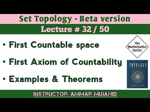 First Countable space in Topology | First Axiom of Countability | Set Topology || Lecture 32