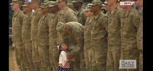 When her Dad returned from Kuwait, this little girl just couldn't contain her excitement! | HLN