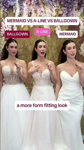 Mermaid vs A-line vs Ball gown wedding dress 👀 #shorts