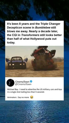 In Bumblebee (2018), the Triple Changer Decepticon scene still blows me away