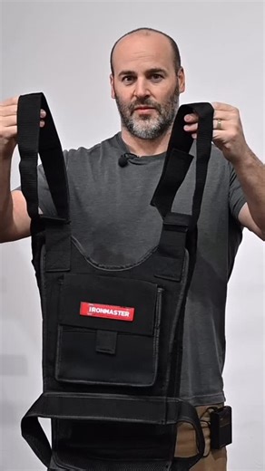 How to properly wear, adjust, and strap your Ultimate training Vest 40 💪🏻 #homegym #strengthtraining #ironmaster #workout | Ironmaster