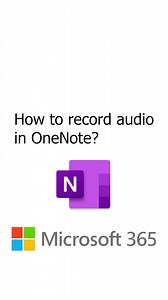 How to record audio in OneNote? #microsoft #microsofteducation #onenote #OneNote