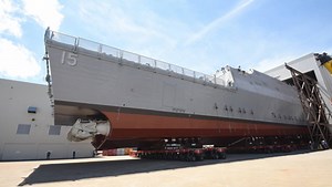 VIDEO: A time-lapse look at how the future USS Billings prepares for launch