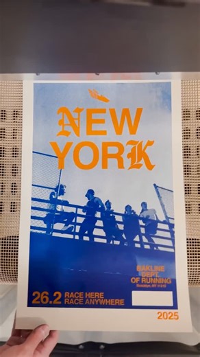 Bakline on Instagram: "The making of our NYC poster, printed by hand, right here in BK. #nycmarathon"