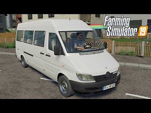 FS19 - Mercedes-Benz Sprinter PASSENGER BUS - NEW CAR MOD for Farming Simulator 2019 ROLEPLAY