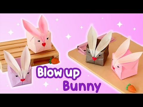 Origami inflatable bunny - Origami rabbit