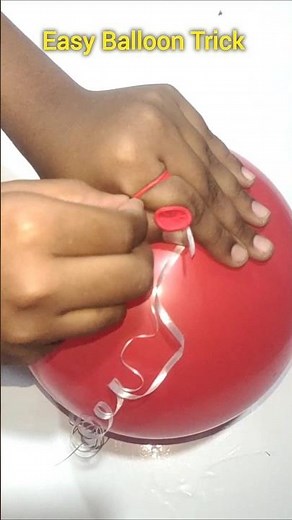 How to Tie Ribbon to Balloon Easily#party#Balloon#decoration#