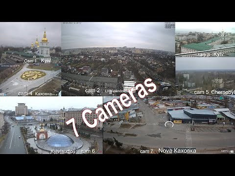 Live : Ukraine live cameras | 7 Live cameras | with sound #kiev #ukraine Day 2 RE