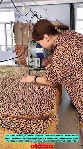Textile Cutting Machine Tool Using Straight Knife for Layered Fabric
