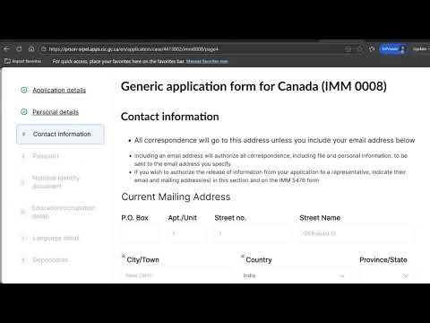 How to Fill IMM0008 Generic Application Form Online for Spouse Sponsorship (Outside Canada)