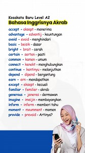 Kosakata baru level A2. Semoga bermanfaat #bahasainggris #english #speaking #fbreels #fbpro #reelsfyp #fyp #viral #trending | Empire English Page
