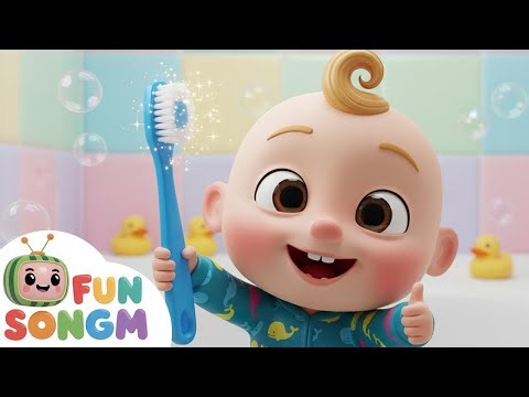 Brush Your Teeth Song for Kids | Brush Your Teeth Nursery Rhyme | Wheels On The Bus Goes Round