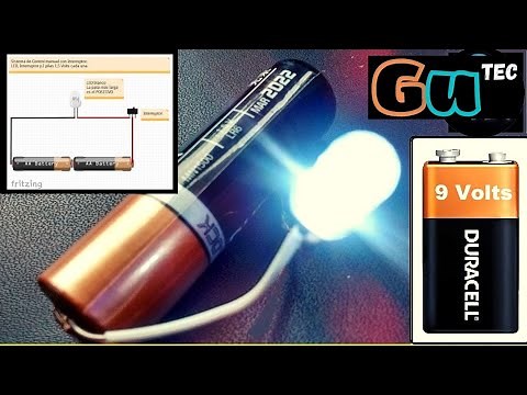 How to make a circuit with led, batteries or battery.