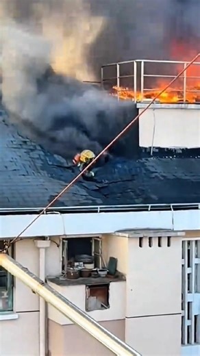 Firefighters vs. Raging House Fire! 🔥 #Shorts