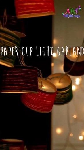 DIY Paper Cup Garland 🎉 | Easy Party & Home Decor #shorts