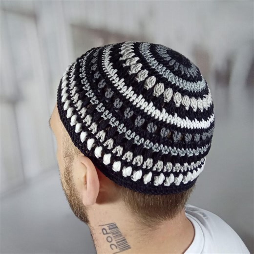 Crochet Kippah: Custom Knit Yarmulke for Big Head - Etsy