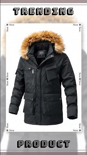 Men's Plus Size Fur Hooded Winter Parka Coat