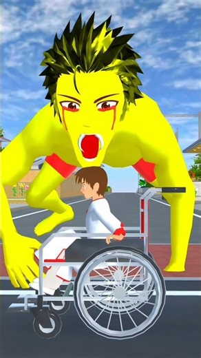YUTA ON WHEELCHAIR NEW TREND HANTU ZOMBIE #sakura​ #viralvideo​ #sakuraschoolsimulator​ #trend​