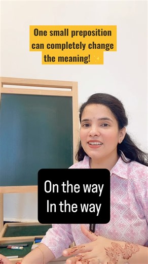 In the Way vs On the Way, let’s make it simple #english #grammar