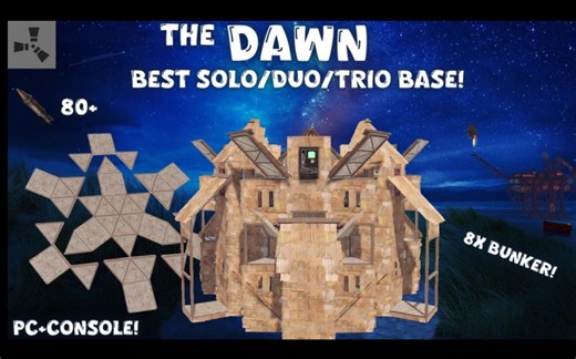 RUST:Nini Rust～最佳单人/双人/三人 /•便宜•8XBUNKER•迷你瓷墙•建筑设计/