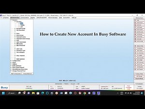 How to create new account in busy software || new Account create Busy software