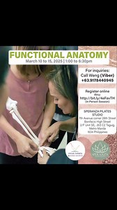 1.6K views | STOTT PILATES Instructor Training course for March to April, please call or text Weng through Viber at +639178440945 | Vivian Zapanta Pilates Studio Philippines | Facebook