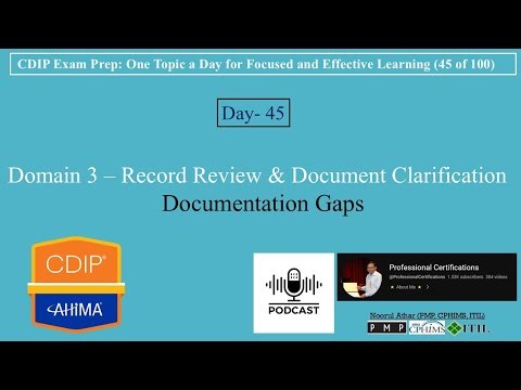 CDIP Exam Prep 045-Documentation Gaps