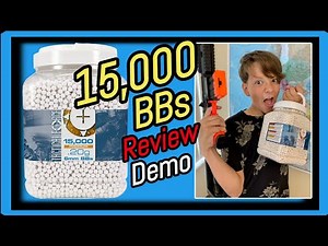 Tactical Force Premium 6mm Airsoft BBs 15,000 Count Review & Demonstration