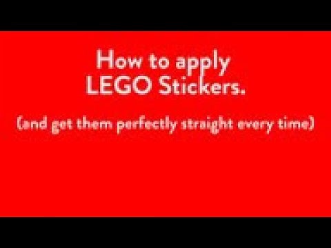 How to apply LEGO Stickers (And have them be perfectly straight every time)