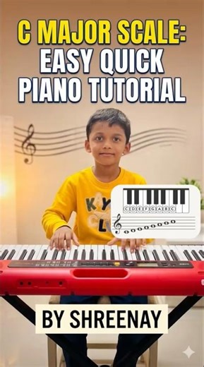 C Major Scale Piano Tutorial for Kids | Easy Beginner Lesson The Little Rockstar #cmajorscale #piano