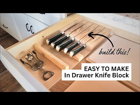 DIY In Drawer Knife Block #anawhite #diyprojects #knifeblock