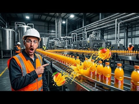 Inside the Mazza Factory | How Mazza Is Made in Factory | The Full Mango Drink Production Process
