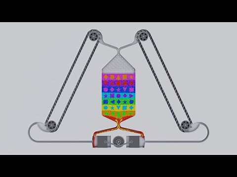 Particle fluid. Pistons. Elevator. Simulation [16]