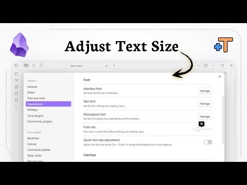 How to change font size in obsidian (UI Resize)