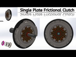 Working Animation of Single Plate Clutch | Clutch and it'sTypes, principle, and function |SolidWorks