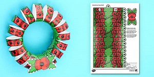 3D Remembrance Day Poppy Wreath