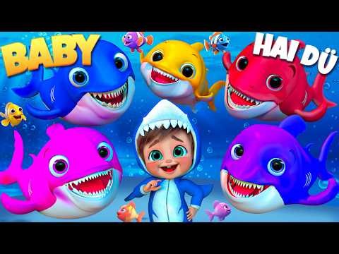 Baby Hai Freunde im Wasser | Mitsingen und tanzen - Banana Cartoon Deutsch - Zeichensprache