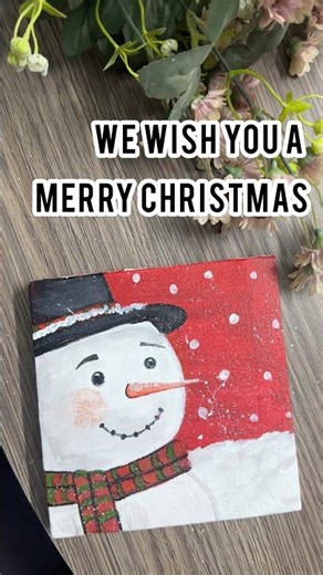 Easy Snowman Acrylic Painting Tutorial | Winter Mini Canvas Art for Beginners