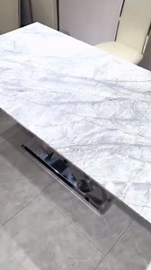 70" Faux Marble Dining Table Set for 8, Large Rectangle Kitchen Table Set with 8 Upholstered Chairs, Modern Dining Room Table Set for Kitchen, Living Room - Silver Legs Grey Chair