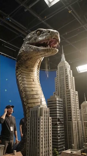 Behind the scenes Giant Snake Escapes a Zoo and Wraps Around a Miniature City! 🐍😱 | Practical FX